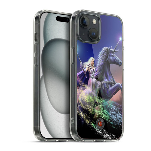 Anne Stokes Mix Fantasy Art Rainbow Magic Soft Gel Case for Apple iPhone 15 Plus