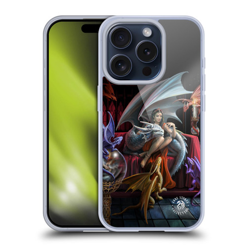 Anne Stokes Mix Fantasy Art Dragon Charm Soft Gel Case for Apple iPhone 15 Pro