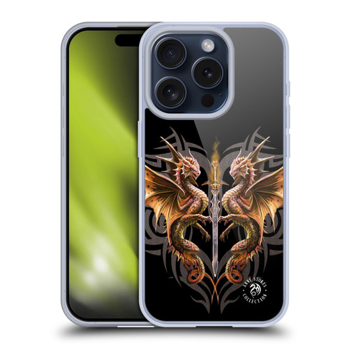 Anne Stokes Mix Fantasy Art Dragon Sword Soft Gel Case for Apple iPhone 15 Pro
