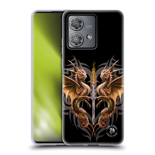 Anne Stokes Mix Fantasy Art Dragon Sword Soft Gel Case for Motorola Edge 40 Neo 5G