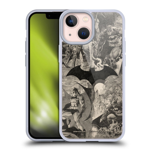Batman DC Comics Hush Logo Collage Distressed Soft Gel Case for Apple iPhone 13 Mini