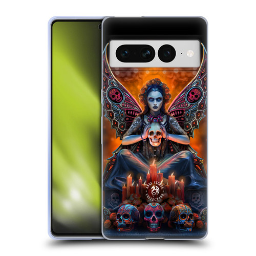 Anne Stokes Mix Fantasy Art Skull Fairy Soft Gel Case for Google Pixel 7 Pro
