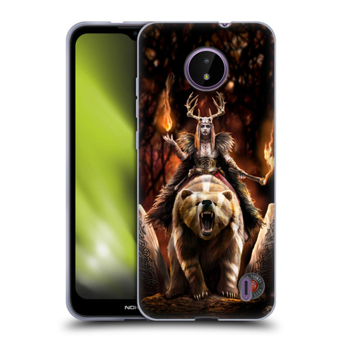 Anne Stokes Mix Fantasy Art Viking Witch Soft Gel Case for Nokia C10 / C20