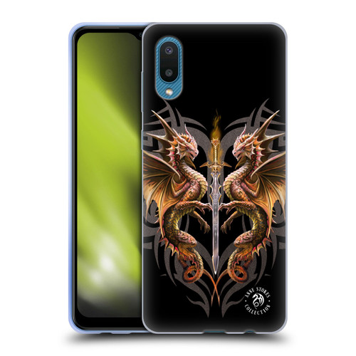Anne Stokes Mix Fantasy Art Dragon Sword Soft Gel Case for Samsung Galaxy A02/M02 (2021)
