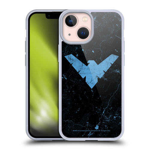 Batman DC Comics Nightwing Logo Grunge Soft Gel Case for Apple iPhone 13 Mini