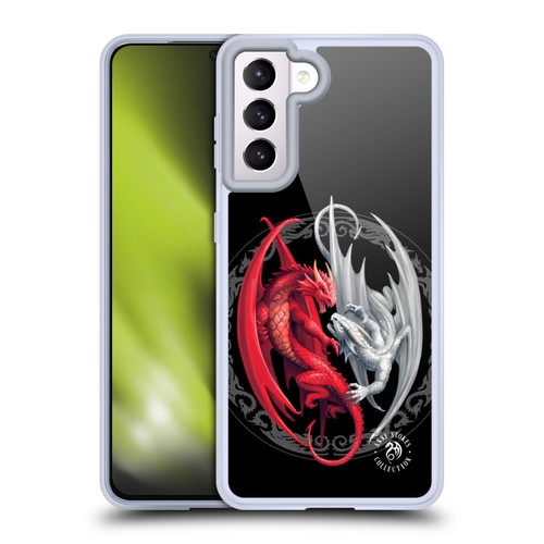 Anne Stokes Mix Fantasy Art Merlin's Dragons Soft Gel Case for Samsung Galaxy S21 5G
