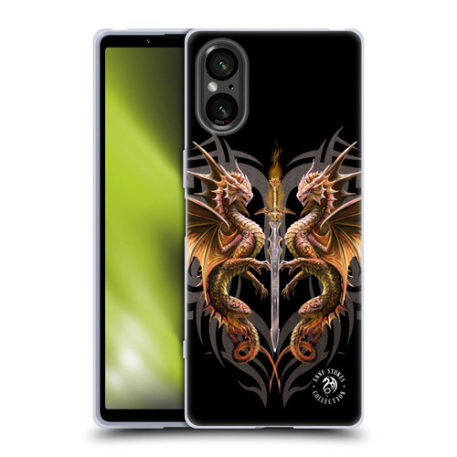 Anne Stokes Mix Fantasy Art Dragon Sword Soft Gel Case for Sony Xperia 5 V 5G