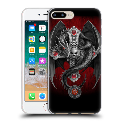 Anne Stokes Tribal Gothic Dragon Soft Gel Case for Apple iPhone 7 Plus / iPhone 8 Plus