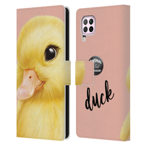 Animal Club International Faces Duck Leather Book Wallet Case Cover For Huawei Nova 6 SE / P40 Lite
