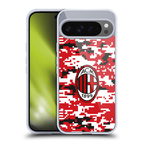AC Milan Crest Patterns Digital Camouflage Soft Gel Case for Google Pixel 9 Pro XL