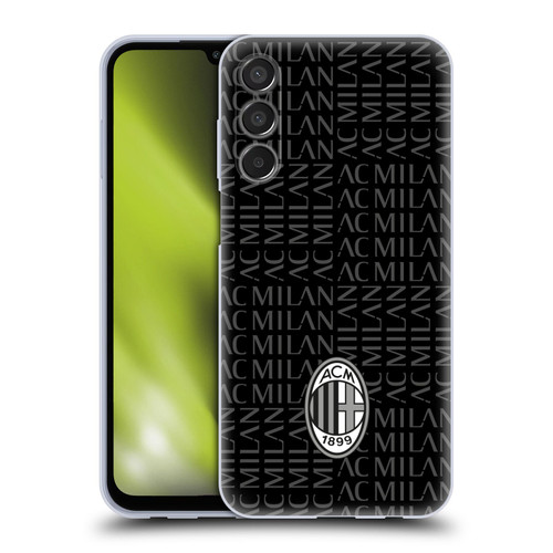 AC Milan Crest Patterns Black And Grey Soft Gel Case for Samsung Galaxy M15/F15 5G