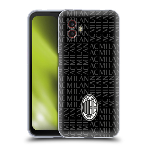 AC Milan Crest Patterns Black And Grey Soft Gel Case for Samsung Galaxy Xcover6 Pro/Pro2