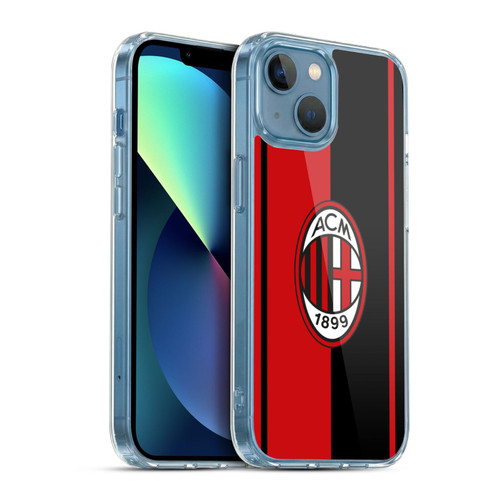 AC Milan Crest Red And Black Soft Gel Case for Apple iPhone 13 Mini & MagSafe