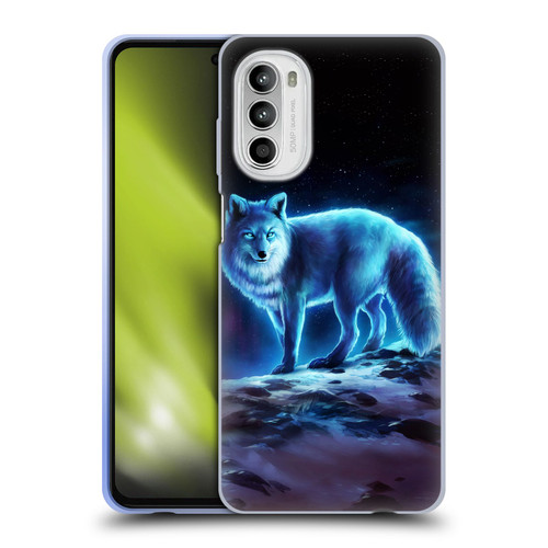 Jonas "JoJoesArt" Jödicke Wildlife Ice Fox Soft Gel Case for Motorola Moto G52