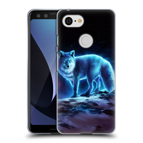 Jonas "JoJoesArt" Jödicke Wildlife Ice Fox Soft Gel Case for Google Pixel 3