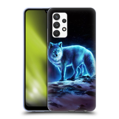 Jonas "JoJoesArt" Jödicke Wildlife Ice Fox Soft Gel Case for Samsung Galaxy A32 (2021)