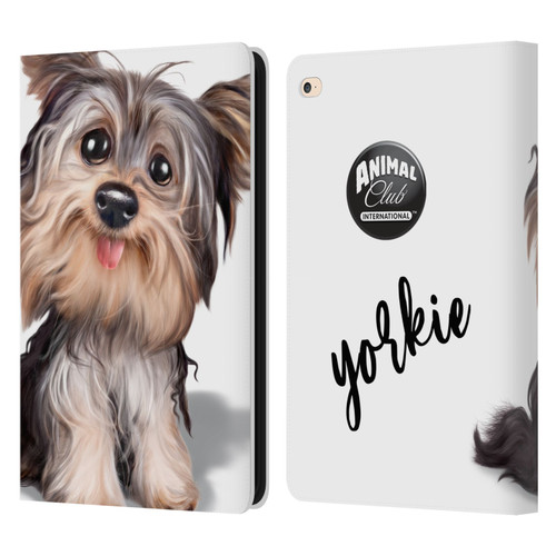 Animal Club International Faces Yorkie Leather Book Wallet Case Cover For Apple iPad Air 2 (2014)