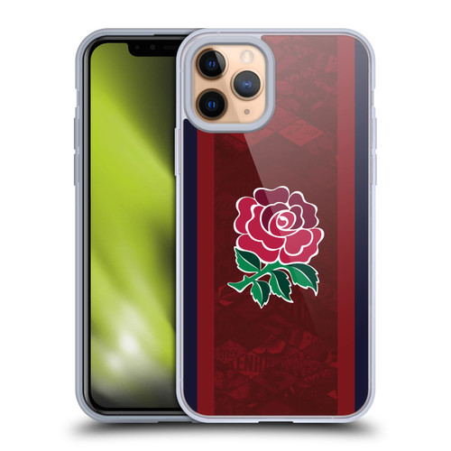 England Rugby Union 2024/25 Crest Kit Alternate Soft Gel Case for Apple iPhone 11 Pro