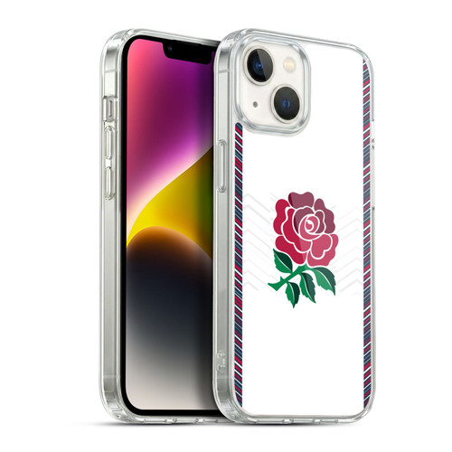 England Rugby Union 2024/25 Crest Kit Home Soft Gel Case for Apple iPhone 14