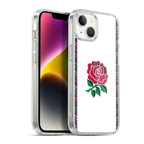 England Rugby Union 2024/25 Crest Kit Home Soft Gel Case for Apple iPhone 14 Plus & MagSafe
