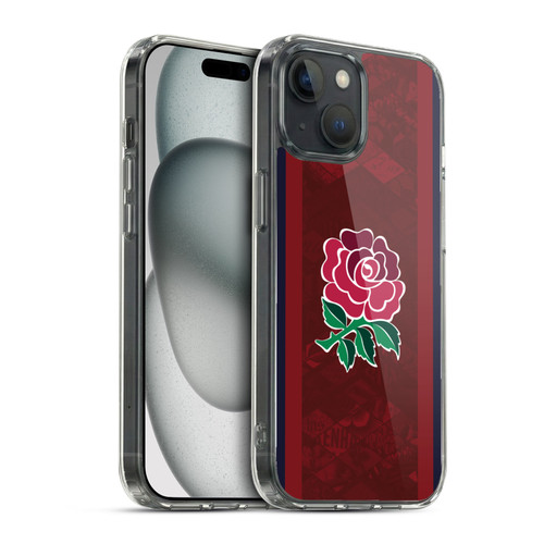England Rugby Union 2024/25 Crest Kit Alternate Soft Gel Case for Apple iPhone 15 & MagSafe