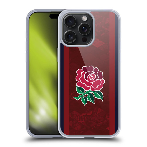 England Rugby Union 2024/25 Crest Kit Alternate Soft Gel Case for Apple iPhone 15 Pro Max