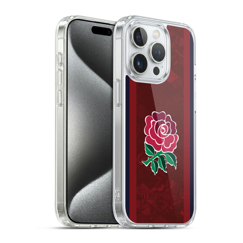 England Rugby Union 2024/25 Crest Kit Alternate Soft Gel Case for Apple iPhone 15 Pro & MagSafe