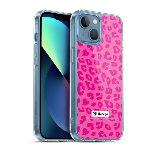 P.D. Moreno Patterns Pink Leopard Soft Gel Case for Apple iPhone 13 Mini & MagSafe