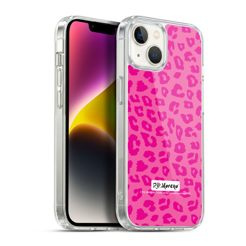 P.D. Moreno Patterns Pink Leopard Soft Gel Case for Apple iPhone 14 Plus & MagSafe