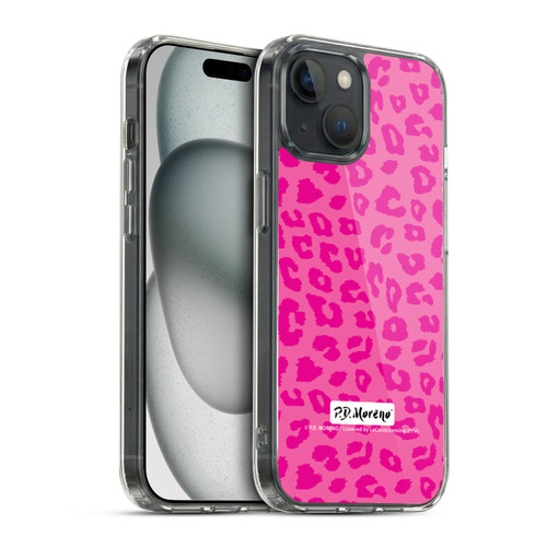P.D. Moreno Patterns Pink Leopard Soft Gel Case for Apple iPhone 15 & MagSafe