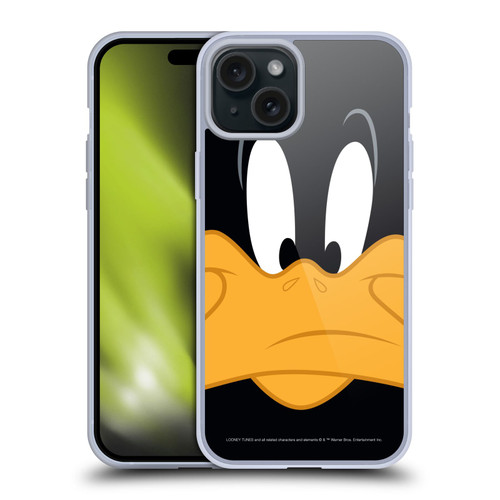 Looney Tunes Full Face Daffy Duck Soft Gel Case for Apple iPhone 15 Plus