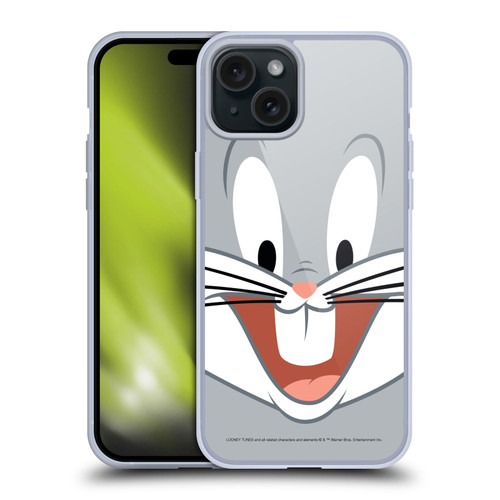 Looney Tunes Full Face Bugs Bunny Soft Gel Case for Apple iPhone 15 Plus