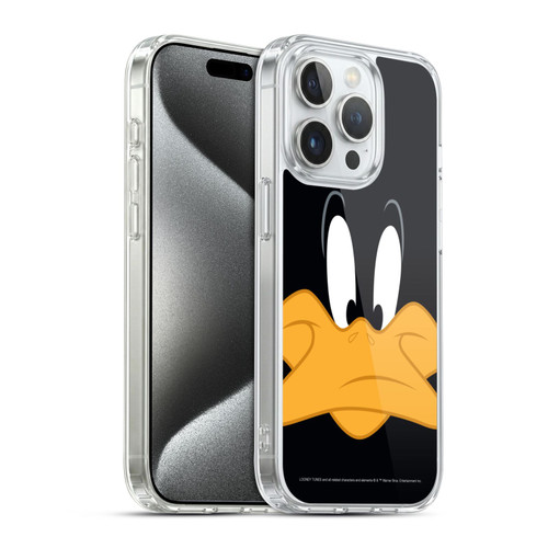 Looney Tunes Full Face Daffy Duck Soft Gel Case for Apple iPhone 15 Pro