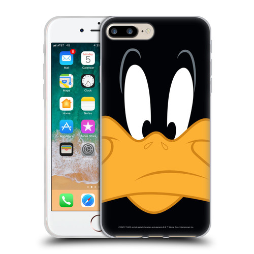 Looney Tunes Full Face Daffy Duck Soft Gel Case for Apple iPhone 7 Plus / iPhone 8 Plus