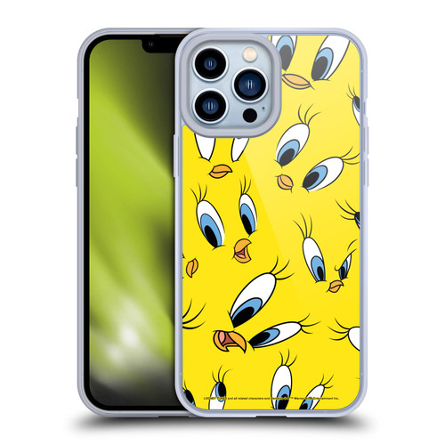 Looney Tunes Patterns Tweety Soft Gel Case for Apple iPhone 13 Pro Max