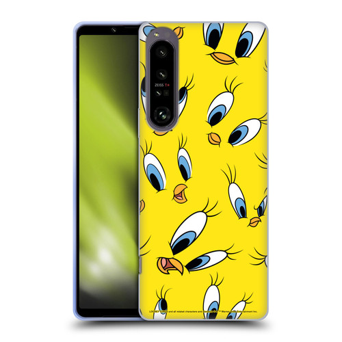 Looney Tunes Patterns Tweety Soft Gel Case for Sony Xperia 1 IV