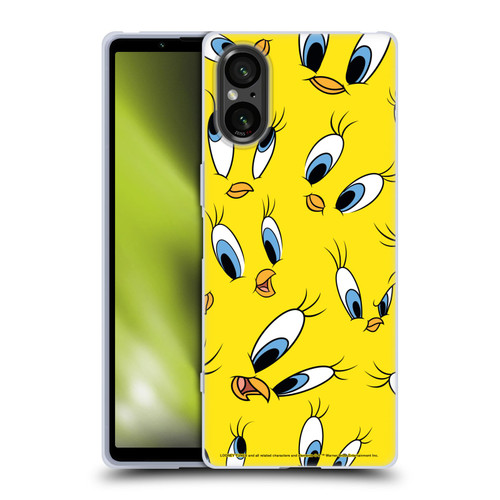 Looney Tunes Patterns Tweety Soft Gel Case for Sony Xperia 5 V 5G