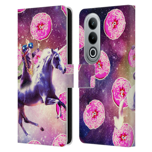 Random Galaxy Mixed Designs Thug Cat Riding Unicorn Leather Book Wallet Case Cover For OPPO OnePlus Ace 3V 5G