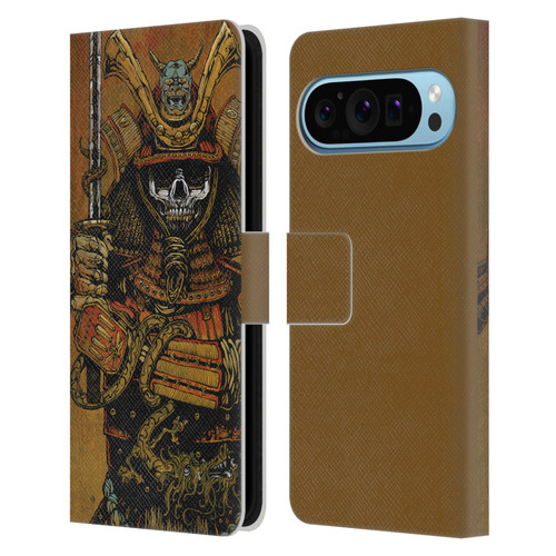 David Lozeau Colourful Grunge Samurai Leather Book Wallet Case Cover For Google Pixel 9 / Pixel 9 Pro