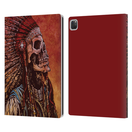 David Lozeau Colourful Grunge Native American Leather Book Wallet Case Cover For Apple iPad Pro 13 M4 2024