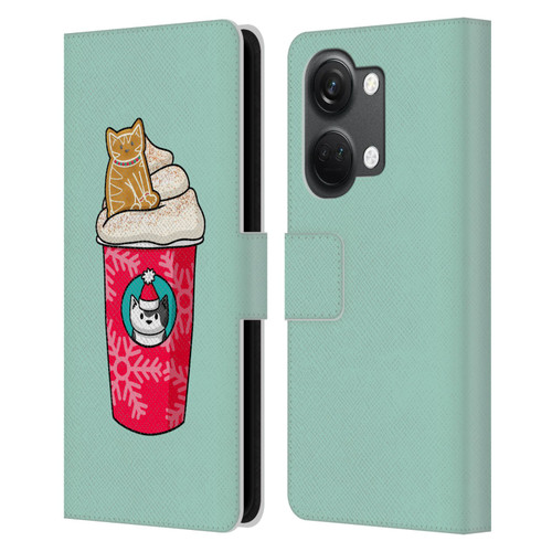 Beth Wilson Doodlecats Gingerbread Latte Leather Book Wallet Case Cover For OnePlus Nord 3 5G