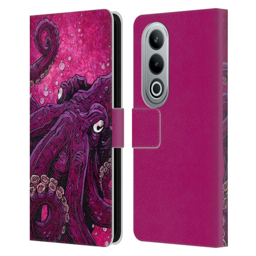 David Lozeau Colourful Grunge Octopus Squid Leather Book Wallet Case Cover For OPPO OnePlus Ace 3V 5G