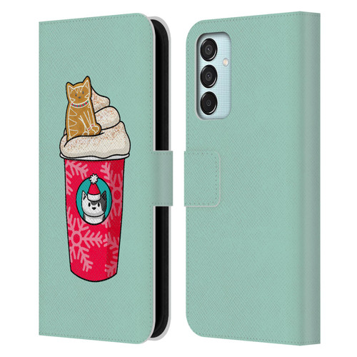 Beth Wilson Doodlecats Gingerbread Latte Leather Book Wallet Case Cover For Samsung Galaxy M15/F15 5G
