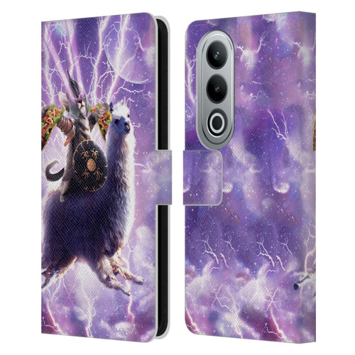 Random Galaxy Space Llama Lazer Cat & Tacos Leather Book Wallet Case Cover For OPPO OnePlus Ace 3V 5G