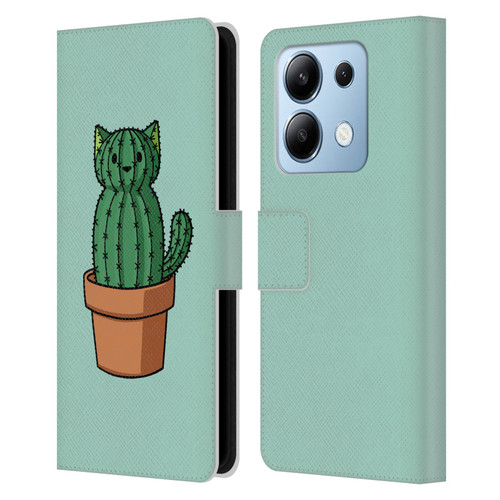 Beth Wilson Doodlecats Cactus Leather Book Wallet Case Cover For Xiaomi Redmi Note 13/13 Pro 5G