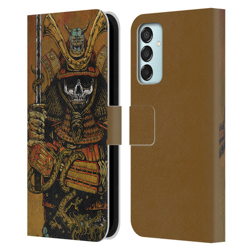 David Lozeau Colourful Grunge Samurai Leather Book Wallet Case Cover For Samsung Galaxy M15/F15 5G