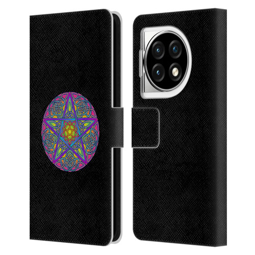 Beth Wilson Celtic Knot Stars Pagan Wicca Pentacle Leather Book Wallet Case Cover For OPPO OnePlus Ace 3 5G