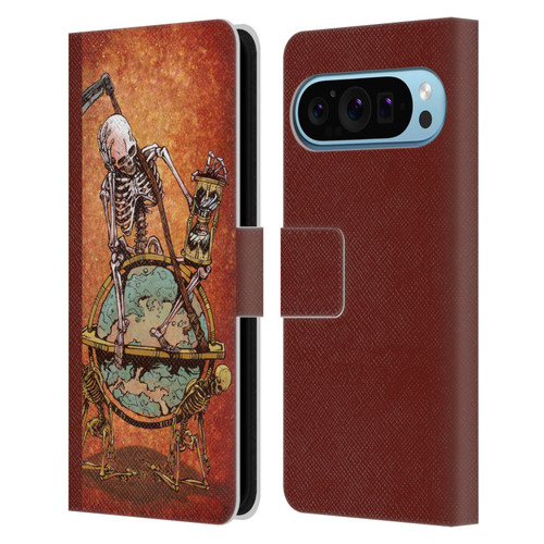 David Lozeau Colourful Art Memento Mori Leather Book Wallet Case Cover For Google Pixel 9 / Pixel 9 Pro