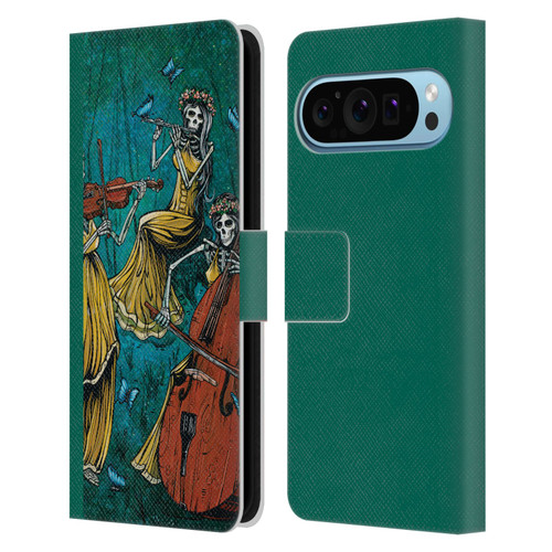 David Lozeau Colourful Art Three Female Leather Book Wallet Case Cover For Google Pixel 9 / Pixel 9 Pro