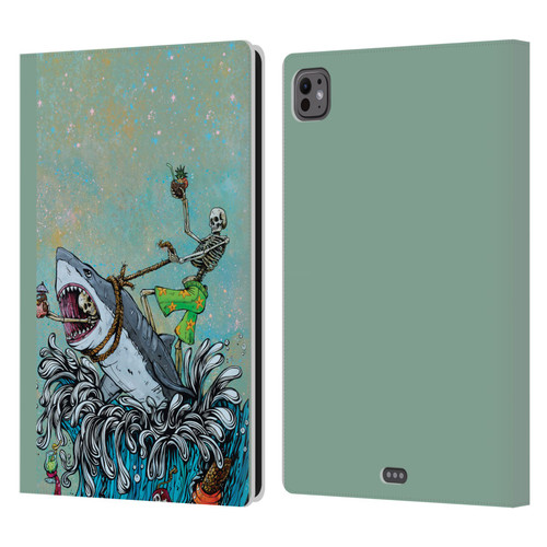 David Lozeau Colourful Art Surfing Leather Book Wallet Case Cover For Apple iPad Pro 11 M4 2024